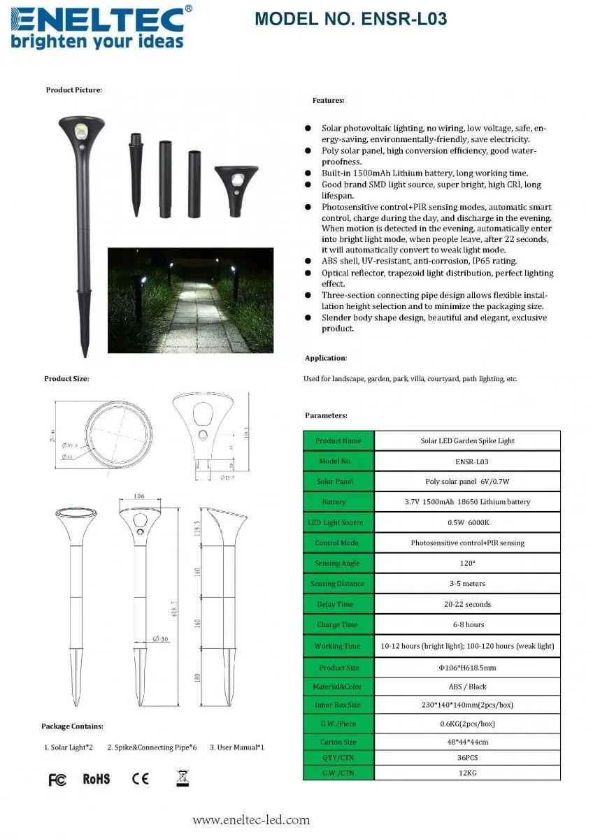LED Solar Lawn Lamps