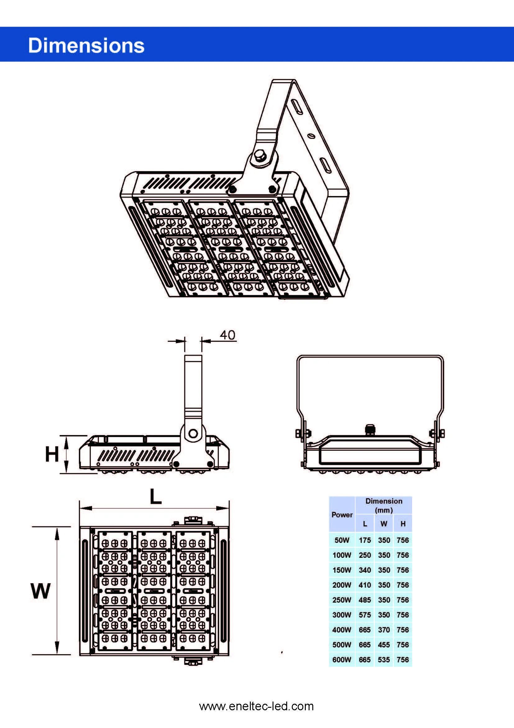 Modular LED Tunnel Lights