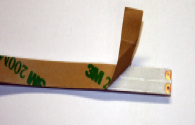 LED light fixed with double-sided tape