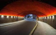 LED lighting technology embedded in the tunnel under the lake