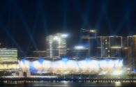 Night view of Hangzhou Olympic Sports Center venues