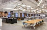 Office lighting layout in different areas