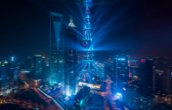 Shanghai Centre using 22,000 sets of LED lights