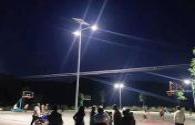 Solar LED street lights light up the Aksu region in Xinjiang