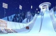 The night view of Winter Olympics Avenue LED lighting is like "Jade Ruyi"